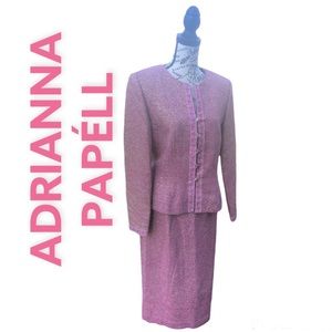Vintage ADRIANNA PAPÉLL 2pc Set Pink 100%  Silk.